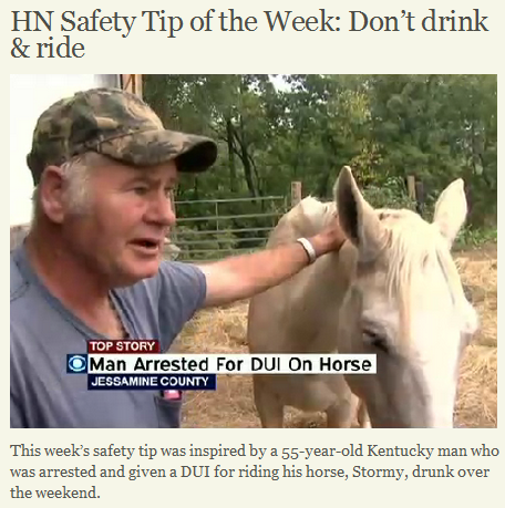 News: Colorado man arrested for drunk riding | HORSE NATION