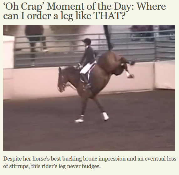 'Oh Crap' Moment of the Day Naughty horse move 114 HORSE NATION