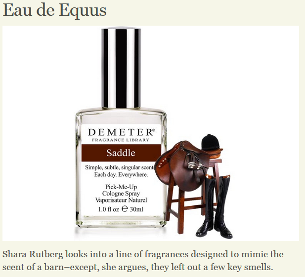 Horse scents Is horsecalming perfume on the way? HORSE NATION