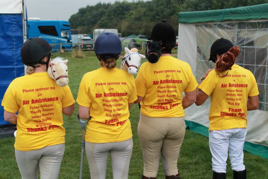 4 Eventers Compete on Stick Horses for Charity HORSE NATION