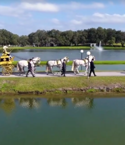 World Equestrian Brands Drone Cam: The Royal Golden Carriage Rolls Again
