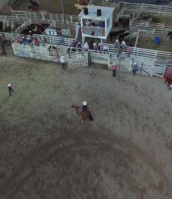 World Equestrian Brands Drone Cam: Bronc Ride