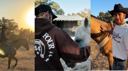 Lewis Hamilton Trades Prancing Horse for Real One