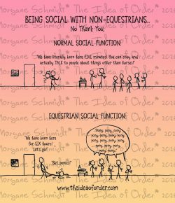 The Idea of Order: Equestrians Socializing…